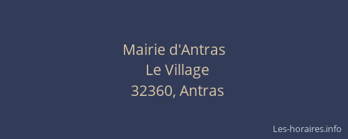 Mairie d'Antras