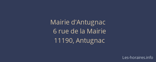 Mairie d'Antugnac