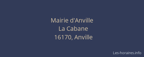 Mairie d'Anville