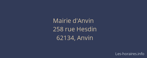 Mairie d'Anvin
