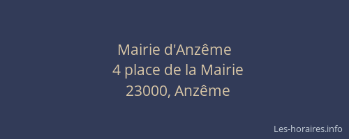 Mairie d'Anz&ecirc;me