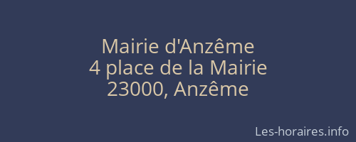 Mairie d'Anzême