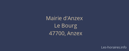 Mairie d'Anzex