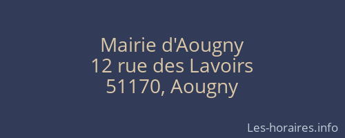 Mairie d'Aougny
