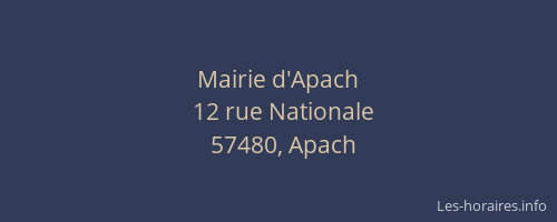 Mairie d'Apach