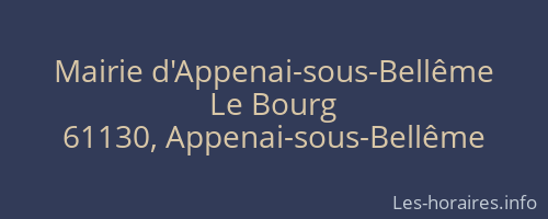 Mairie d'Appenai-sous-Bellême