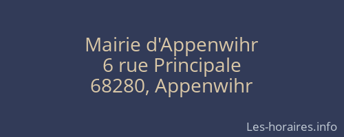 Mairie d'Appenwihr
