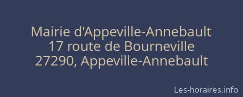 Mairie d'Appeville-Annebault