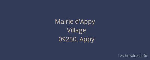 Mairie d'Appy