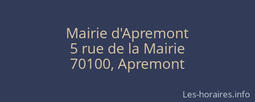 Mairie d'Apremont