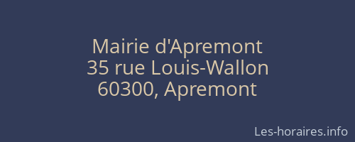 Mairie d'Apremont
