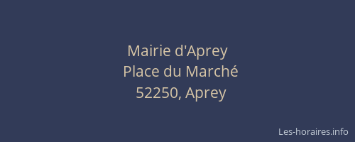 Mairie d'Aprey