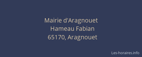 Mairie d'Aragnouet