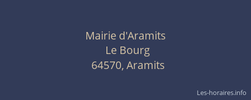 Mairie d'Aramits
