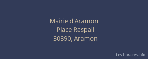 Mairie d'Aramon