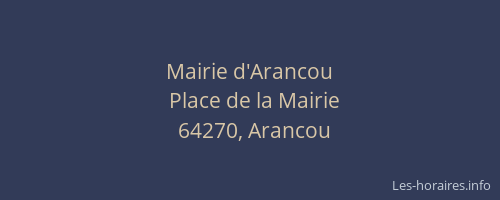Mairie d'Arancou