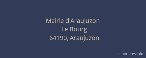 Mairie d'Araujuzon