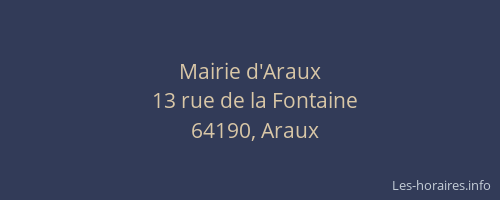 Mairie d'Araux