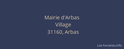 Mairie d'Arbas