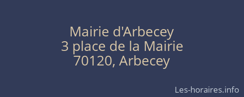 Mairie d'Arbecey