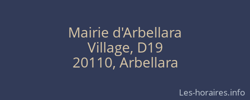 Mairie d'Arbellara
