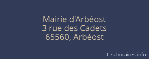 Mairie d'Arbéost