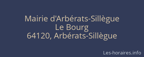 Mairie d'Arbérats-Sillègue