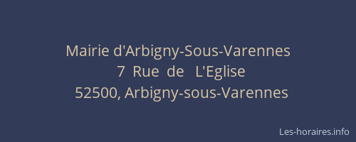 Mairie d'Arbigny-Sous-Varennes