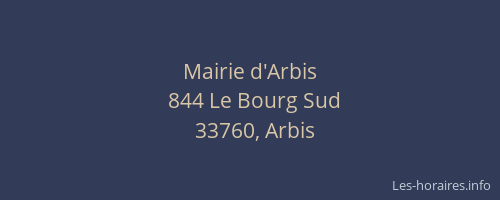 Mairie d'Arbis