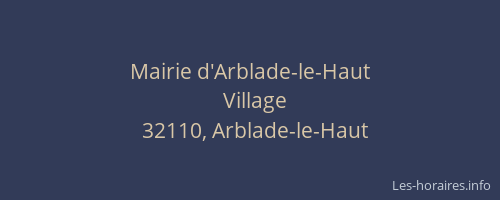 Mairie d'Arblade-le-Haut