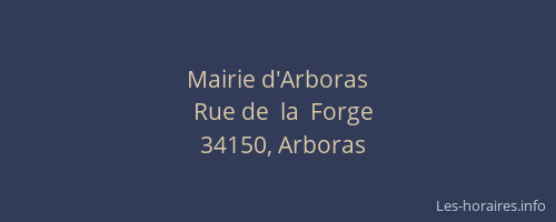 Mairie d'Arboras