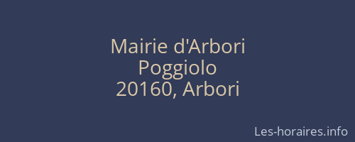 Mairie d'Arbori