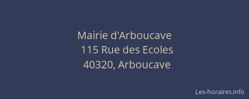 Mairie d'Arboucave