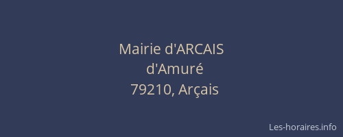 Mairie d'ARCAIS