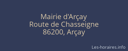 Mairie d'Arçay