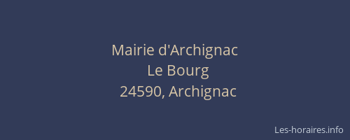 Mairie d'Archignac