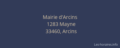Mairie d'Arcins