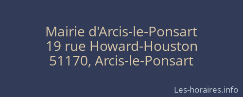 Mairie d'Arcis-le-Ponsart