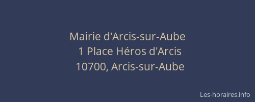 Mairie d'Arcis-sur-Aube