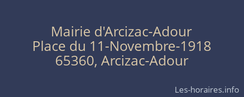 Mairie d'Arcizac-Adour