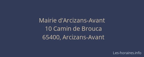 Mairie d'Arcizans-Avant