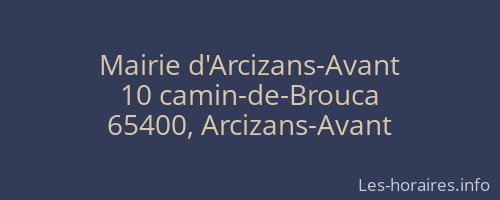 Mairie d'Arcizans-Avant