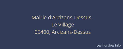 Mairie d'Arcizans-Dessus