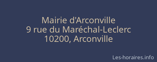 Mairie d'Arconville