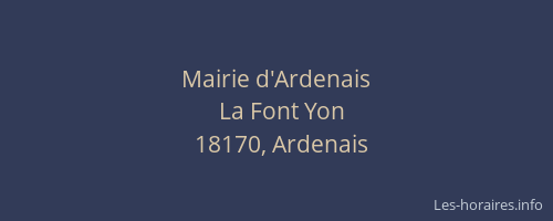 Mairie d'Ardenais