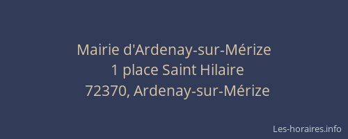 Mairie d'Ardenay-sur-Mérize