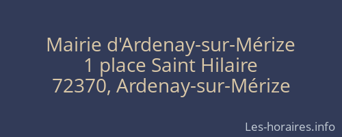 Mairie d'Ardenay-sur-Mérize
