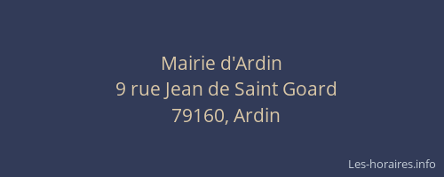 Mairie d'Ardin