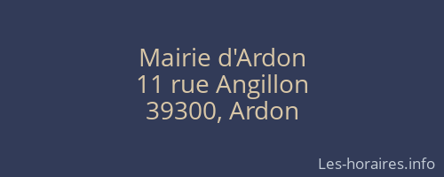 Mairie d'Ardon