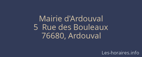 Mairie d'Ardouval